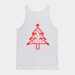 Red Christmas Tree Tank Top